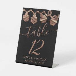 RPG-lichten | Copper Fantasy Tafelblad Gamer Dice Reclamebord Met Voetstuk