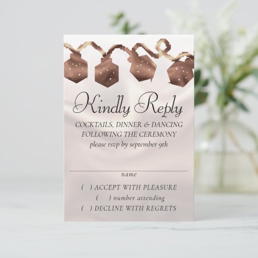 RPG-lichten | Copper Fantasy Tafelblad Gamer Dice RSVP Kaartje (Staand voorkant)