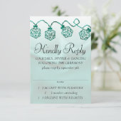 RPG-lichten | Emerald Fantasy Tafelblad Gamer Dice RSVP Kaartje (Staand voorkant)