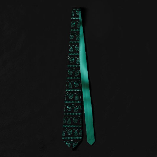 RPG-lichten | Emerald Fantasy Tafelblad Gamer Dice Stropdas