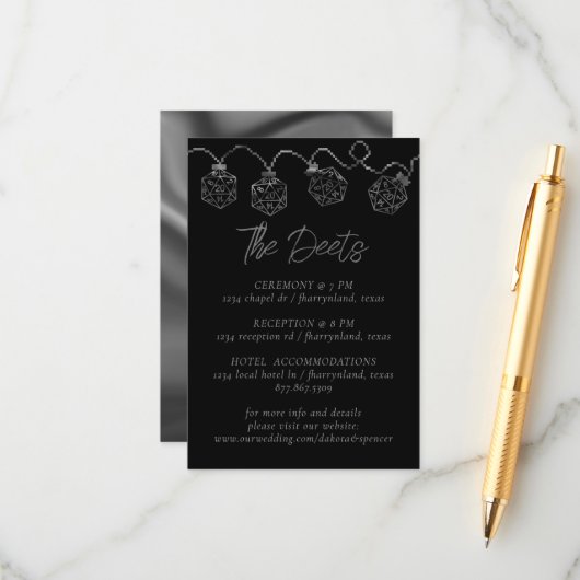 RPG-lichten | Fantasy Tabletop Gamer Gastgegevens Informatiekaartje (Voorkant / Achterkant in situ)