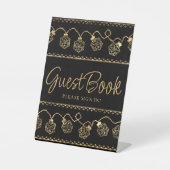 RPG-lichten | Gold Fantasy Tafelblad Gamer Custom Reclamebord Met Voetstuk (Voorkant)