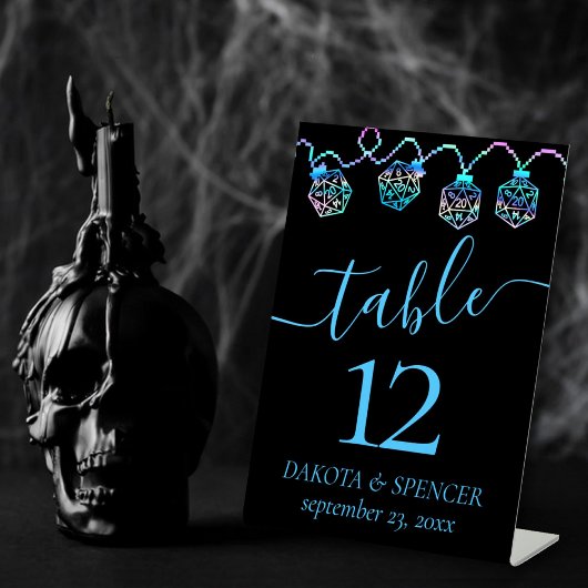 RPG-lichten | Holo Fantasy tafelblad PnP Gamer Dic Reclamebord Met Voetstuk