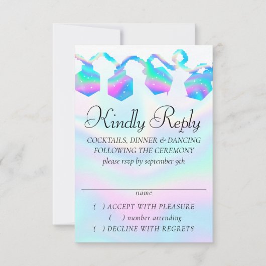 RPG-lichten | Holo Fantasy tafelblad PnP Gamer Dic RSVP Kaartje (Voorkant)