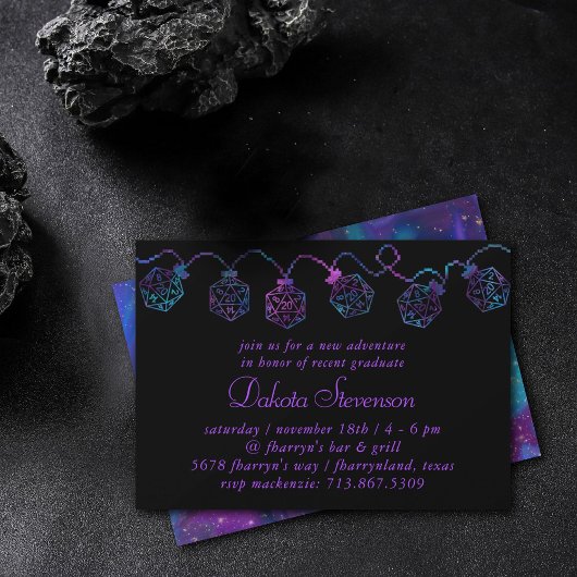 RPG-lichten | Nebula Fantasy Tafelblad Gamer Dice Kaart