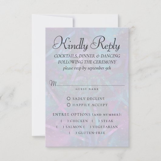 RPG-lichten | Nebula Fantasy tafelblad gamer Entre RSVP Kaartje (Voorkant)