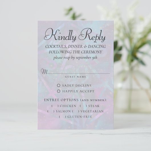 RPG-lichten | Nebula Fantasy tafelblad gamer Entre RSVP Kaartje (Staand voorkant)