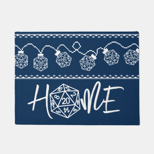 RPG Lights Blauw | Fantasie tafelblad Gamer Dice Deurmat (Voorkant)