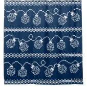RPG Lights Blauw | Fantasie tafelblad Gamer Dice Douchegordijn (Voorkant)