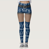RPG Lights Blauw | Fantasie tafelblad Gamer Dice Leggings (Voorkant)