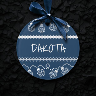 RPG Lights Blauw   Fantasie tafelblad Gamer Dice Ornament