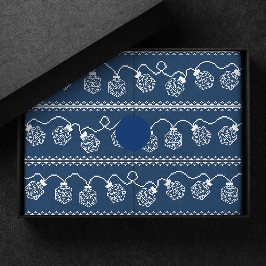 RPG Lights Blauw | Fantasie tafelblad Gamer Dice Tissuepapier