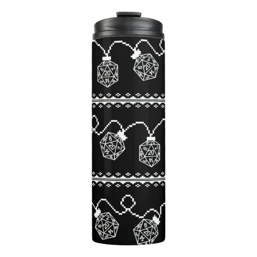 RPG Lights Classic | Fantasie tafelblad Gamer Dice Thermosbeker (Voorkant)