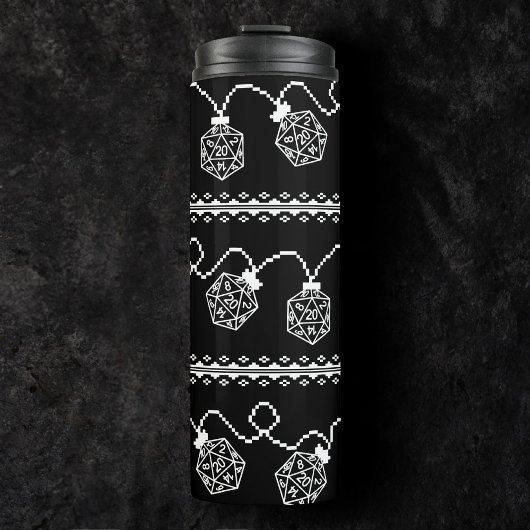 RPG Lights Classic | Fantasie tafelblad Gamer Dice Thermosbeker