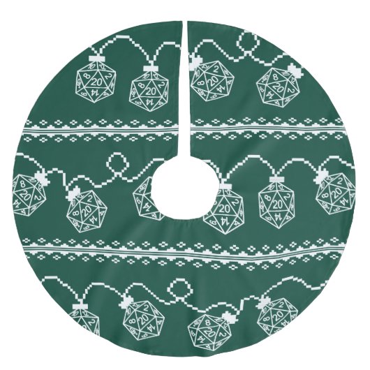 RPG Lights Groen | Fantasie tafelblad Gamer Dice Kerstboom Rok (Voorkant)