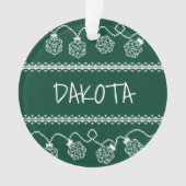 RPG Lights Groen | Fantasie tafelblad Gamer Dice Ornament (voorkant)