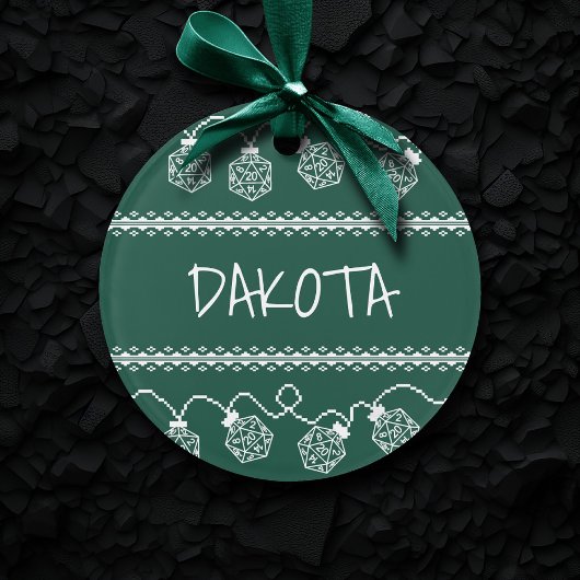 RPG Lights Groen | Fantasie tafelblad Gamer Dice Ornament