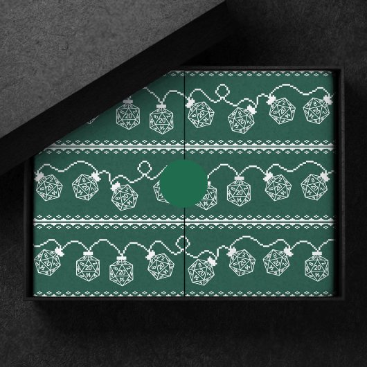 RPG Lights Groen | Fantasie tafelblad Gamer Dice Tissuepapier