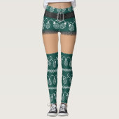 RPG Lights Groen | Retro lelijke trui Medium Skin Leggings (Voorkant)