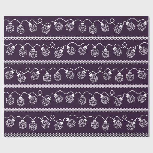 RPG Lights Paarse | Fantasie tafelblad Gamer Dice Cadeaupapier (Vlak)