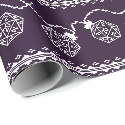 RPG Lights Paarse | Fantasie tafelblad Gamer Dice Cadeaupapier (Rol Hoek)