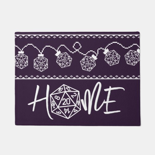 RPG Lights Paarse | Fantasie tafelblad Gamer Dice Deurmat (Voorkant)