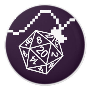 RPG Lights Paarse   Fantasie tafelblad Gamer Dice Keramische Knop