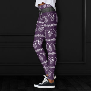 RPG Lights Paarse   Fantasie tafelblad Gamer Dice Leggings