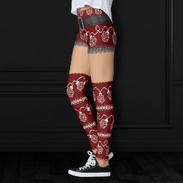 RPG Lights Rood | Retro lelijke trui Medium Skin Leggings