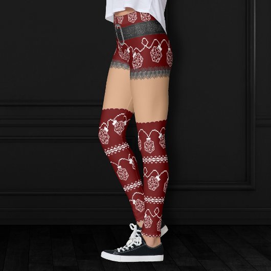 RPG Lights Rood | Retro lelijke trui Medium Skin Leggings