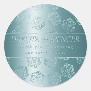 RPG Luxe   Aqua Fantasy Tafelblad Gamer Custom Ronde Sticker