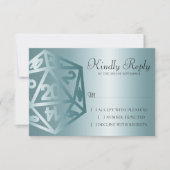RPG Luxe | Aqua Sheen Fantasy tafelblad Gamer Dice RSVP Kaartje (Voorkant)