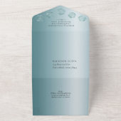 RPG Luxe | Aqua Sheen Fantasy Tafelblad Gamer Maal All In One Uitnodiging (Buitenkant)