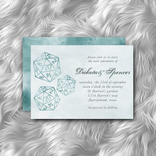 RPG Luxe | Aqua Smoke Fantasy tafelblad Gamer Dice Kaart