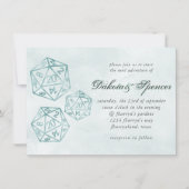 RPG Luxe | Aqua Smoke Fantasy tafelblad Gamer Dice Kaart (Voorkant)