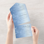 RPG Luxe | Blue Fantasie Tafelbladgamer Entreegere All In One Uitnodiging (Afscheurbaar)