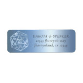 RPG Luxe | Blue Fantasy Tafelblad Gamer Adres Etiket (Voorkant)