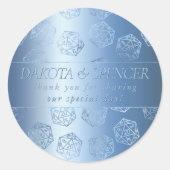 RPG Luxe | Blue Fantasy Tafelblad Gamer Custom Ronde Sticker (Voorkant)