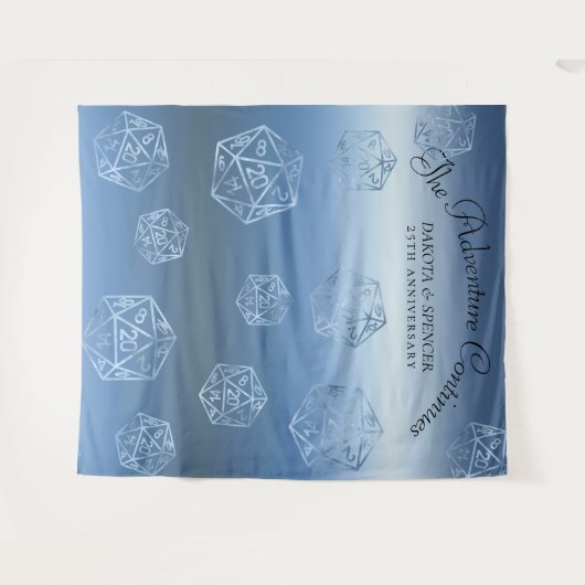 RPG Luxe | Blue Fantasy Tafelblad Gamer Photo Boot Wandkleed (Voorkant (horizontaal))