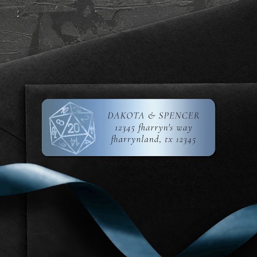 RPG Luxe | Blue Fantasy Tafelbladgamer Adres Etiket