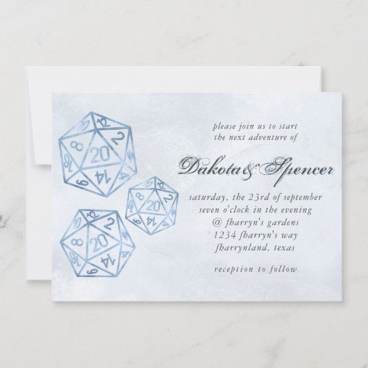 RPG Luxe | Blue Smoke Tabletop Rollenspeler Dobbel Kaart (Voorkant)