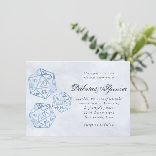 RPG Luxe | Blue Smoke Tafelblad Rollenspeler Dobbe Kaart (Staand voorkant)