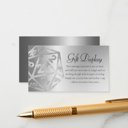 RPG Luxe | Fantasie Tafelblad Spelers Cadeau Beeld Informatiekaartje (Voorkant / Achterkant in situ)