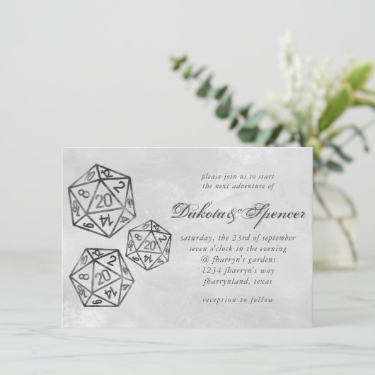 RPG Luxe | Fantasy Rooktabel Retro Gamer Dobbelste Kaart (Staand voorkant)