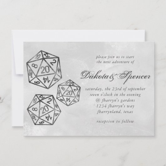 RPG Luxe | Fantasy Rooktabel Retro Gamer Dobbelste Kaart (Voorkant)