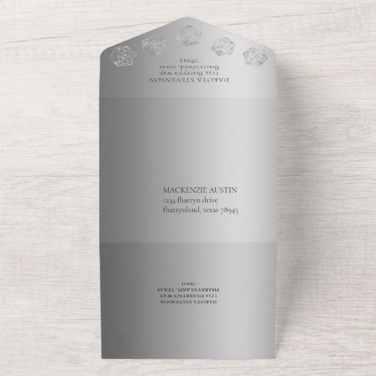 RPG Luxe | Fantasy Sheen tafelblad gamer Entree All In One Uitnodiging (Buitenkant)