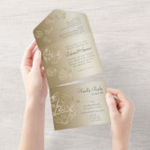 RPG Luxe | Gold Fantasy tafelblad PnP Gamer Entree All In One Uitnodiging (Afscheurbaar)