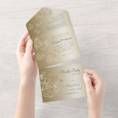 RPG Luxe | Gold Sheen Fantasy tafelblad Gamer Dice All In One Uitnodiging (Afscheurbaar)