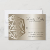 RPG Luxe | Gold Sheen Fantasy tafelblad Gamer Dice RSVP Kaartje (Voorkant)