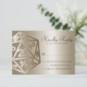 RPG Luxe | Gold Sheen Fantasy tafelblad Gamer Dice RSVP Kaartje (Staand voorkant)